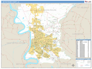 E. Baton Rouge County Wall Map Basic Style